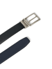 Polo Club Leder-Gürtel in Schwarz/ Dunkelblau