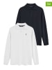 Polo Club 2-delige set: poloshirts donkerblauw/wit