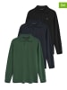 Polo Club 3-delige set: poloshirts groen/zwart/donkerblauw