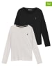 Polo Club 2er-Set: Longsleeves in Schwarz/ Creme