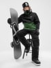 Siroko Softshell-ski-/snowboardjas "W1" zwart/groen