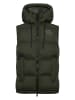 Ecoalf Doorgestikte bodywarmer kaki