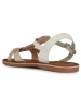 Geox Leder-Sandalen "Eolie" in Weiß/ Gold