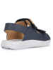Geox Leder-Sandalen "Lightfloppy" in Anthrazit