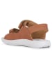 Geox Leder-Sandalen "Lightfloppy" in Hellbraun