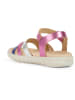 Geox Leren sandalen "Soleima" lichtroze/blauw