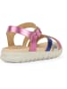 Geox Leren sandalen "Soleima" lichtroze/blauw