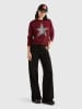 Benetton Pullover in Bordeaux/ Grau