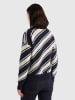Benetton Wollen trui donkerblauw/wit