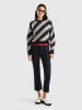 Benetton Wollen trui donkerblauw/wit
