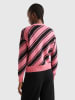 Benetton Woll-Pullover in Pink/ Schwarz