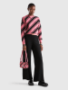 Benetton Woll-Pullover in Pink/ Schwarz