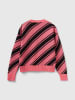 Benetton Woll-Pullover in Pink/ Schwarz