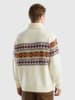 Benetton Woll-Pullover in Creme/ Bunt