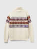 Benetton Woll-Pullover in Creme/ Bunt