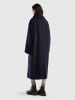 Benetton Wollen wintermantel donkerblauw