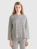 Benetton Blouse wit/zwart