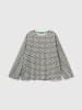 Benetton Bluse in Weiß/ Schwarz