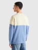 Benetton Sweter w kolorze niebiesko-kremowym