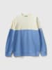 Benetton Pullover in Blau/ Creme