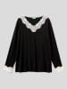 Benetton Bluse in Schwarz/ Weiß