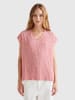 Benetton Blouse lichtroze/rood