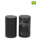 houseproud 2tlg. Set: Salz- und Pfefferstreuer "Tube" in Schwarz - (H)7,6 cm