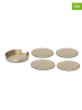 houseproud 5tlg. Set: Untersetzer-Set "Mates" in Beige/ Gold - Ø 10,8 cm