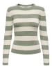 JDY Pullover "Plum" in Oliv/ Creme