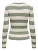 JDY Sweter "Plum" w kolorze oliwkowo-kremowym