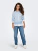 JDY Pullover "Rita" in Hellblau/ Weiß