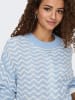 JDY Pullover "Rita" in Hellblau/ Weiß