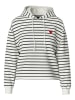 Pieces Hoodie "Chilli" in Creme/ Schwarz