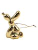 HouseVitamin 2-delige set: kerstballen "Balloon Dog" goudkleurig - (L)6,5 x (B)5,5 cm