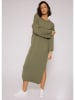 SASSYCLASSY Strickkleid in Khaki