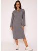 SASSYCLASSY Strickkleid in Grau