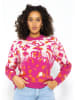 SASSYCLASSY Pullover in Pink/ Weiß/ Orange