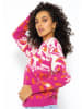 SASSYCLASSY Pullover in Pink/ Weiß/ Orange