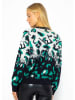 SASSYCLASSY Pullover in Schwarz/ Weiß/ Grün