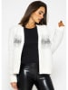 SASSYCLASSY Cardigan in Weiß/ Schwarz