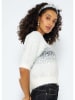 SASSYCLASSY Pullover in Weiß/ Schwarz