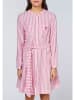 Polo Sylt Leinen-Kleid in Pink/ Weiß