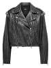 ONLY Kunstlederjacke in Schwarz