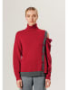 Rodier Wollpullover in Rot/ Anthrazit