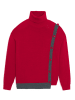 Rodier Wollpullover in Rot/ Anthrazit
