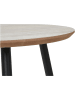 House Nordic Salontafel "Aalst" beige/zwart - (H)45 x Ø 55 cm