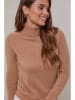 Soft Cashmere Kaschmir-Rollkragenpullover in Hellbraun