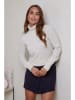 Soft Cashmere Kaschmir-Rollkragenpullover in Creme