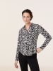 TAIFUN Blouse zwart/wit