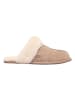 UGG Skórzane kapcie "Scuffette II" w kolorze beżowym